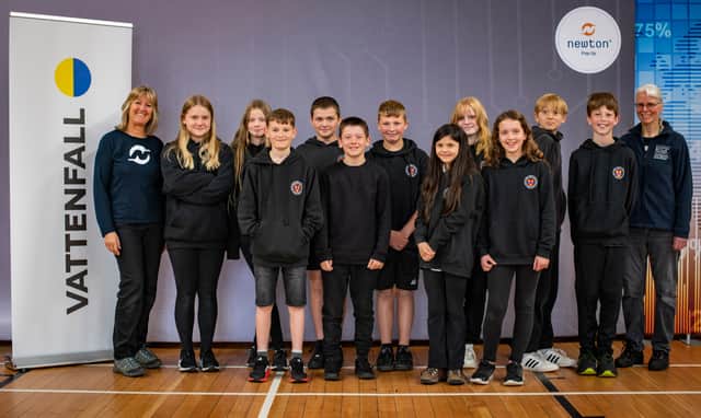 Students from Grantown Grammar visit the pop-up newton room in Grantown on Spey at the YMCA