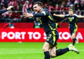 Andy Robertson's injury-time goal against Poland secured a Nations League playoff spot for Scotland earlier this week. Cr: SNS Group.