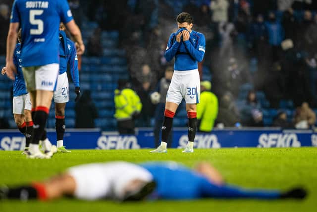 Ianis Hagi's face says it all as Rangers drew 1-1 with Dundee Utd at Ibrox.