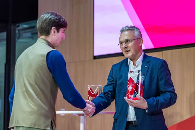 Soil Benchmark founder Tom Scrope receives first prize in the Santander X UK Awards 2024 startup category