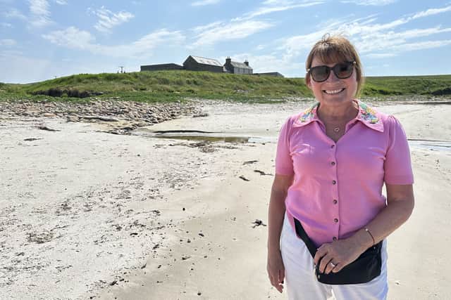 Lorraine Kelly on holiday in Orkney. The islands are the setting for her debut novel, The Island Swimmer, with a sequel due out in March 2025.  
