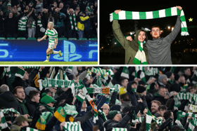 Here are 20 of the best photos of Celtic fans before, during and after the 1-1 draw with Club Brugge in the Champions League. Cr: SNS Group.