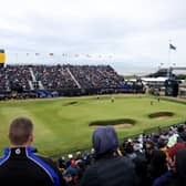 A general view of the 18th green during The 152nd Open at Royal Troon in July.