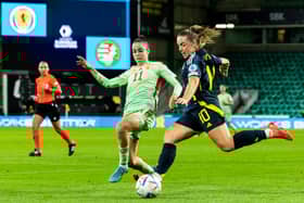 Scotland Women are back in Euro 2025 playoff action at Easter Road this week. Cr: SNS Group.