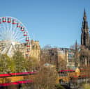 The Christmas Market at Princes Street Gardens Edinburgh 