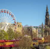 The Christmas Market at Princes Street Gardens Edinburgh 