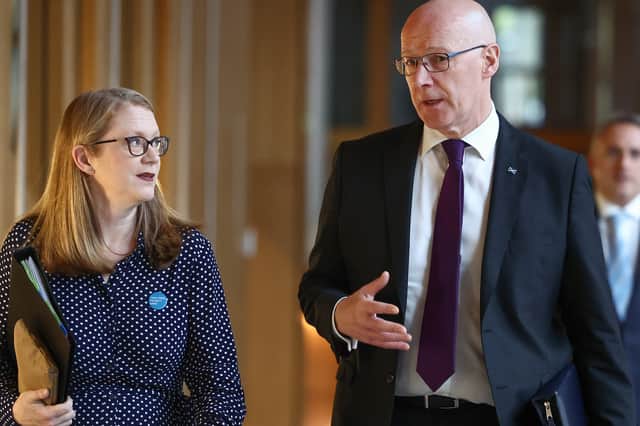 First Minister John Swinney and SNP social justice secretary Shirley-Anne Somerville (Picture: Jeff J Mitchell)