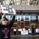 Campaigners who have been affected by the Raac concrete scandal protested outside the Scottish Parliament earlier this month