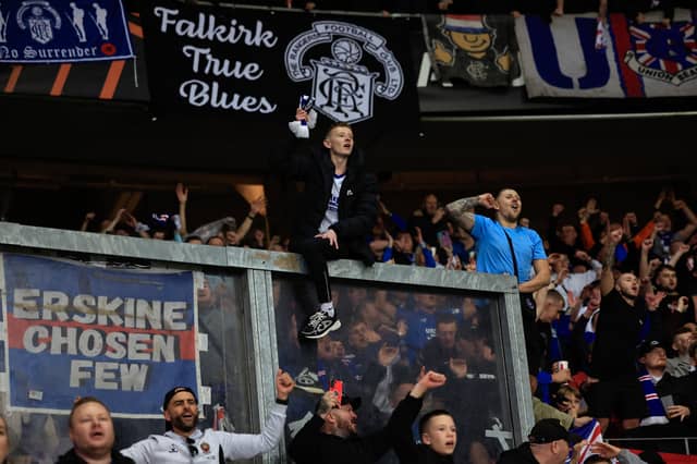 Rangers fans backed their club in number in Nice.