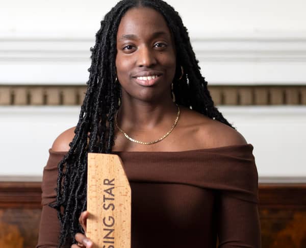 Laura Oghagbon won the Rising Star Award sponsored by Musicians' Union, at the Scottish Jazz Awards 2024