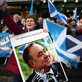 Members of the public gathered to pay their respects outside the public memorial service for Alex Salmond, who died aged 69 last month