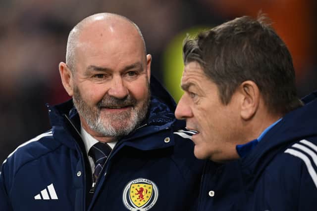 John Carver, right, has been Steve Clarke's right-hand man since 2020.