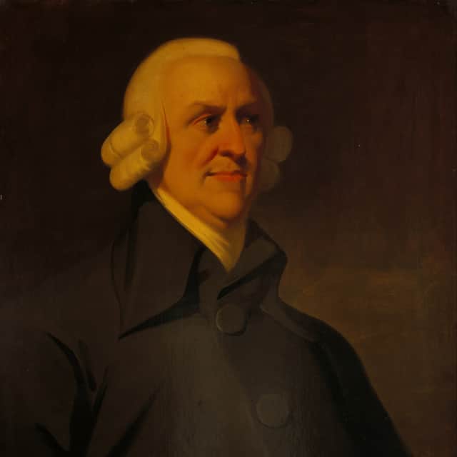 A portrait of Adam Smith