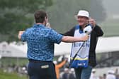 Bob MacIntyre celebrates with his dad Dougie after winning the RBC Canadian Open in June.
