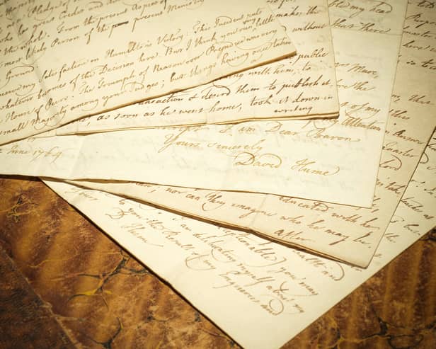 The letters were to one of David Hume's closest friends.