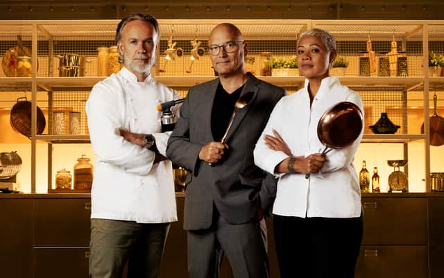 Marcus Wareing, Gregg Wallace and Monica Galetti present MasterChef: The Professionals
