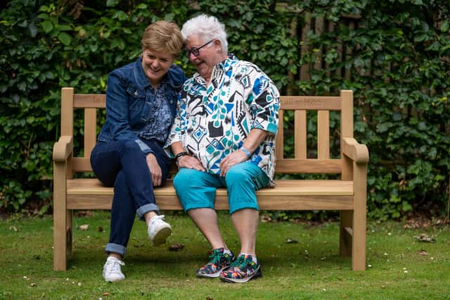Nicola Sturgeon MSP and author Val McDermid