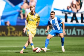 Oli McBurnie is off the mark for Las Palmas after scoring a double in the Copa Del Ray. (Photo by Juan Manuel Serrano Arce/Getty Images)
