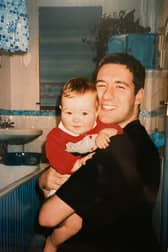 Alistair Wilson with his son Andrew. Alistair was shot in Nairn in the Highlands in November 2004 and his killer has never been found. Picture: PA