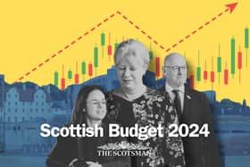 Shona Robison (centre) will deliver the Scottish Budget statement today. She is flanked here by Deputy First Minister Kate Forbes and First Minister John Swinney