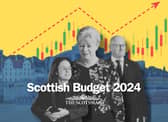 Shona Robison (centre) will deliver the Scottish Budget statement today. She is flanked here by Deputy First Minister Kate Forbes and First Minister John Swinney