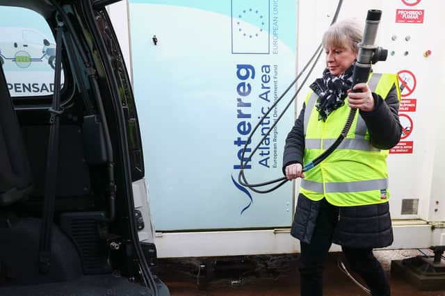 Finance Secretary Shona Robison on a pre-Budget visit to green energy firm Logan Energy in Wallyford (Picture: Jeff J Mitchell)