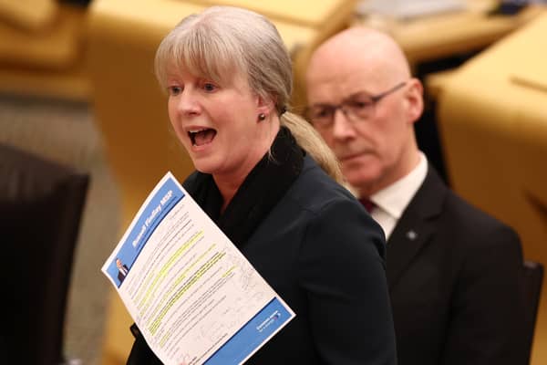 Finance Secretary Shona Robison presents her proposed Budget for next year to the Scottish Parliament (Picture: Jeff J Mitchell)