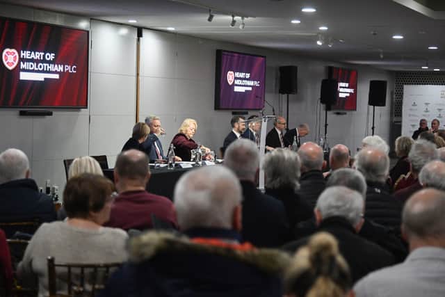 A general view of the Heart of Midlothian AGM at Tynecastle Park, on December 04, 2024, in Edinburgh, Scotland. (Photo by Rob Casey / SNS Group)