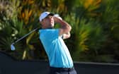 Defending champion Scottie Scheffler in action during the Hero World Challenge Pro-Am in the Bahamas