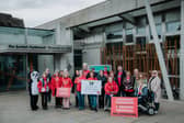 ME Action UK campaigners gather in Parliament Square to demand the £100s millions missing from ME research.
