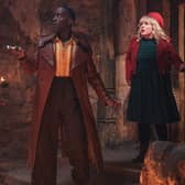 The Doctor (Ncuti Gatwa) and Joy (Nicola Coughlan). Photo: BBC Studios/James Pardon