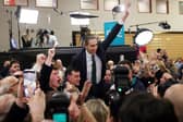 Irish Taoiseach Simon Harris celebrates after the declaration at the Wicklow count the day after Ireland's general election (Picture: Dan Kitwood/Getty Images)