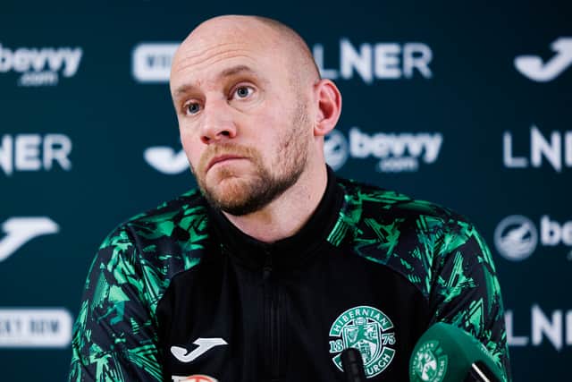 Hibs head coach David Gray.