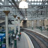 Empty platforms at Edinburgh Waverley as travellers deal with disruptions across the rail network. Picture: PA