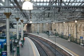 Empty platforms at Edinburgh Waverley as travellers deal with disruptions across the rail network. Picture: PA