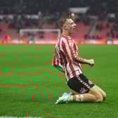 Tommy Watson celebrates his winning goal