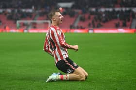 Tommy Watson celebrates his winning goal