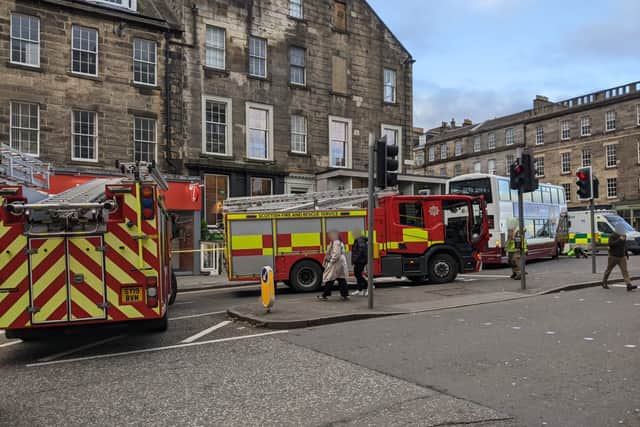 Pictures from the scene show five fire appliances, an ambulance and police officers at the scene