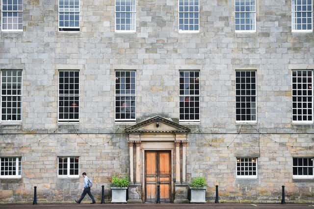 One of the buildings of the Gordonstoun School, in Elgin, in the Scottish Highlands where Britain's King Charles III was a pupil. Picture: Andy Buchanan/AFP via Getty Images