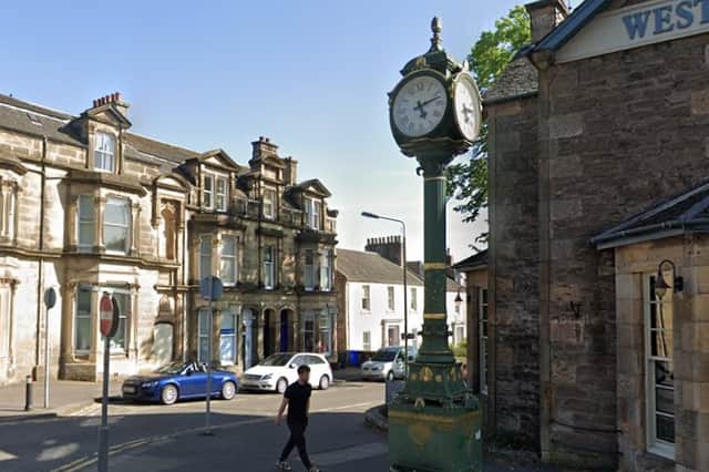 The Paterson Memorial Clock on Union Street before it was damaged. Picture: Google Maps