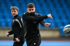 Ollie Smith, pictured in Glasgow Warriors training last week, has been called up for the Emerging Scotland side. (Photo by Rob Casey / SNS Group)