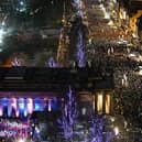 Revellers pack into Edinburgh city centre for the Hogmanay Street Party in 2009.