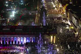 Revellers pack into Edinburgh city centre for the Hogmanay Street Party in 2009.