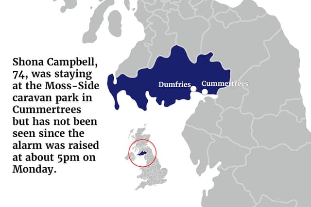 The location where Shona Campbell went missing