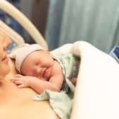 A mother with her newborn in hospital. Picture: Getty Images