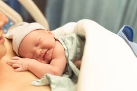 A mother with her newborn in hospital. Picture: Getty Images
