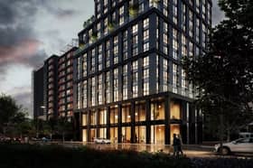 A computer generated image of how the block of flats could look