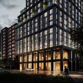 A computer generated image of how the block of flats could look