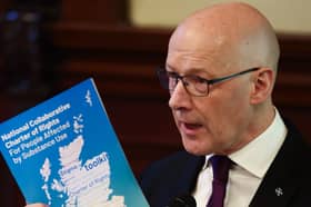 John Swinney speaks at the launched of a new 'Charter of Rights for People Affected by Substance Use' in Glasgow (Picture: Jeff J Mitchell)