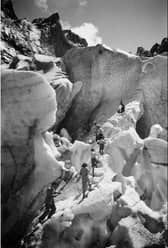 Wilhelmina Barns-Graham (second left) on the Grindelwald Glacier, Switzerland, 1949